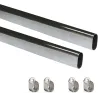 Tube de penderie en acier 30 x 15 mm (Lot de 2)