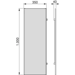 Miroir extractible pour l'intérieur de l'armoire