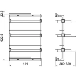 Porte-chaussures latéral coulissant pour placards et dressing Hack
