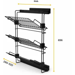 Porte-chaussures latéral coulissant pour placards et dressing Hack