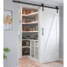 Kit de quincaillerie pour porte coulissante suspendue en bois Barn