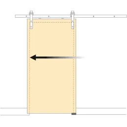 Kit de quincaillerie pour porte coulissante suspendue en bois Barn