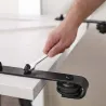 Kit de quincaillerie pour porte coulissante suspendue en bois Barn