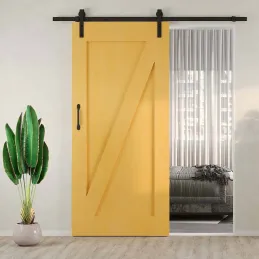 Kit de quincaillerie pour porte coulissante suspendue en bois Barn