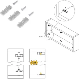 Système de montage en surface Flow en kit pour une armoire avec 2 portes coulissantes en bois avec fermeture souple.