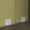 Système de montage en surface Flow en kit pour une armoire avec 2 portes coulissantes en bois avec fermeture souple.
