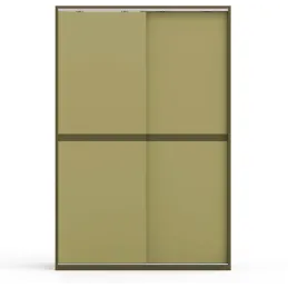 Système de montage en surface Flow en kit pour une armoire avec 2 portes coulissantes en bois avec fermeture souple.