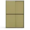 Système de montage en surface Flow en kit pour une armoire avec 2 portes coulissantes en bois avec fermeture souple.