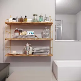 Etagère murale en bois et métal Duvar