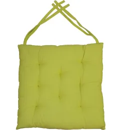 Galette de chaise en coton uni 40 cm 8 points
