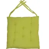 Galette de chaise en coton uni 40 cm 8 points