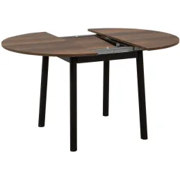 Table repas ronde en aggloméré avec allonge Oliver