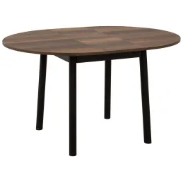 Table repas ronde en aggloméré avec allonge Oliver