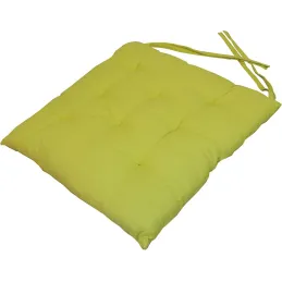 Galette de chaise en coton uni 40 cm 8 points