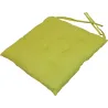 Galette de chaise en coton uni 40 cm 8 points