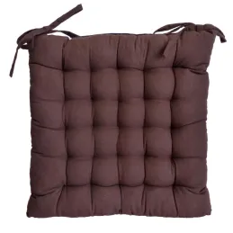Galette de chaise en coton uni 40 cm 25 points