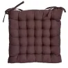 Galette de chaise en coton uni 40 cm 25 points