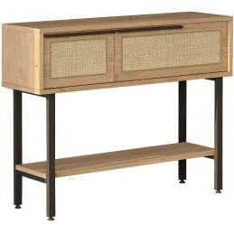 Console en aggloméré et effet cannage Only