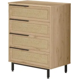 Commode en aggloméré et effet cannage Only