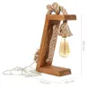 Lampe à poser en sapin et jute Kitt