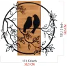 Décoration murale en bois et métal Birds In Love
