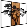 Décoration murale en bois et métal Acacia Tree