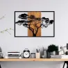 Décoration murale en bois et métal Acacia Tree