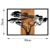 Décoration murale en bois et métal Acacia Tree