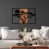 Décoration murale en bois et métal Acacia Tree