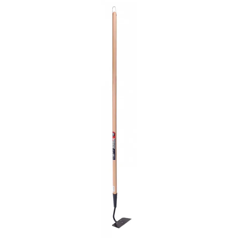 Binette lame dentelée et manche en bois 14 cm