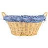 Corbeille à linge en osier clair