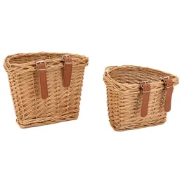 Panier à vélo en osier naturel