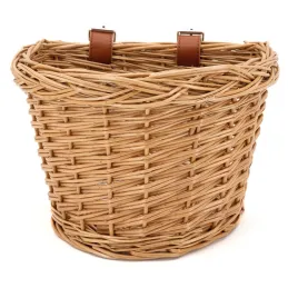 Panier à vélo en osier naturel