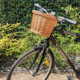 Panier à vélo en osier naturel