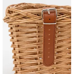 Panier à vélo en osier naturel