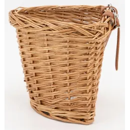 Panier à vélo en osier naturel