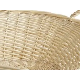 Grande corbeille Van en osier blanc