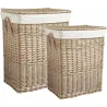 Panier à linge en osier doublé