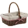 Panier en osier brut "Vintage chic"