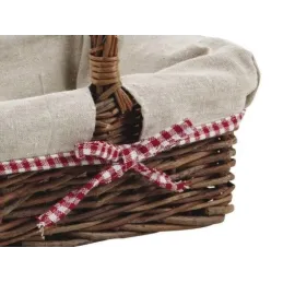Panier en osier brut "Vintage chic"