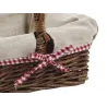 Panier en osier brut "Vintage chic"