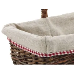 Panier en osier brut "Vintage chic"