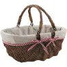 Panier en osier brut "Vintage chic"
