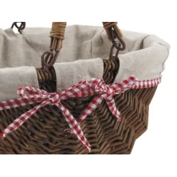 Panier en osier brut "Vintage chic"
