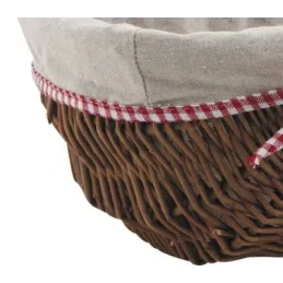 Panier en osier brut "Vintage chic"