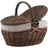 Panier en osier brut "Vintage chic"