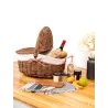 Panier en osier brut "Vintage chic"