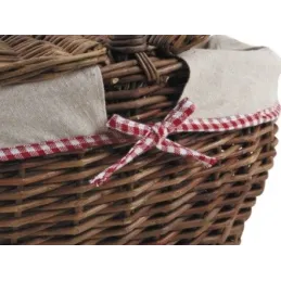 Panier en osier brut "Vintage chic"