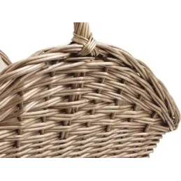Paniers à bûches en osier vieilli