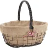 Panier ovale en métal "Charme Vintage"